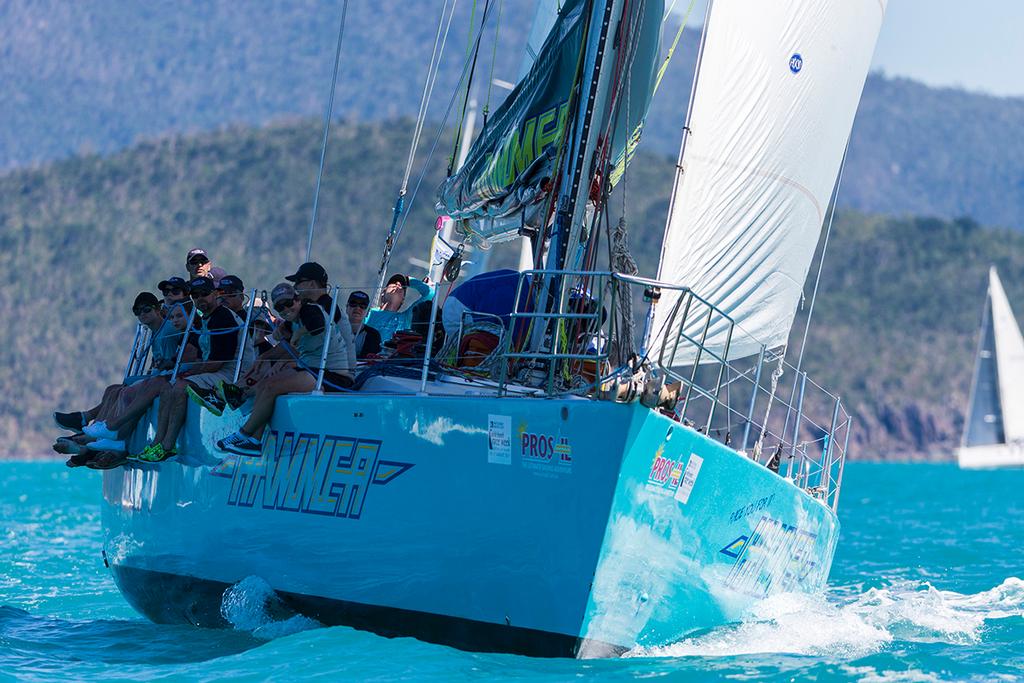 Hammeer of Qld crew on the rail - 2017 Airlie Beach Race Week © Andrea Francolini / ABRW